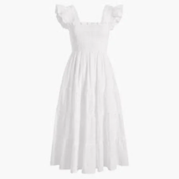 Hill House The Eyelet Ellie Nap Dress - White Eyelet, XS - Picture 5 of 6